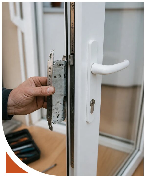Ремонт замка пластиковой двери в Новомосковске от 2581 р. | Разлок-Нвм